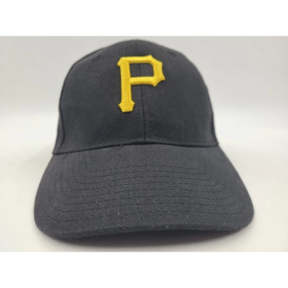 Pittsburgh Pirates BWM Global Adjustable Hat Cap Men MLB Baseball Black Yellow‎